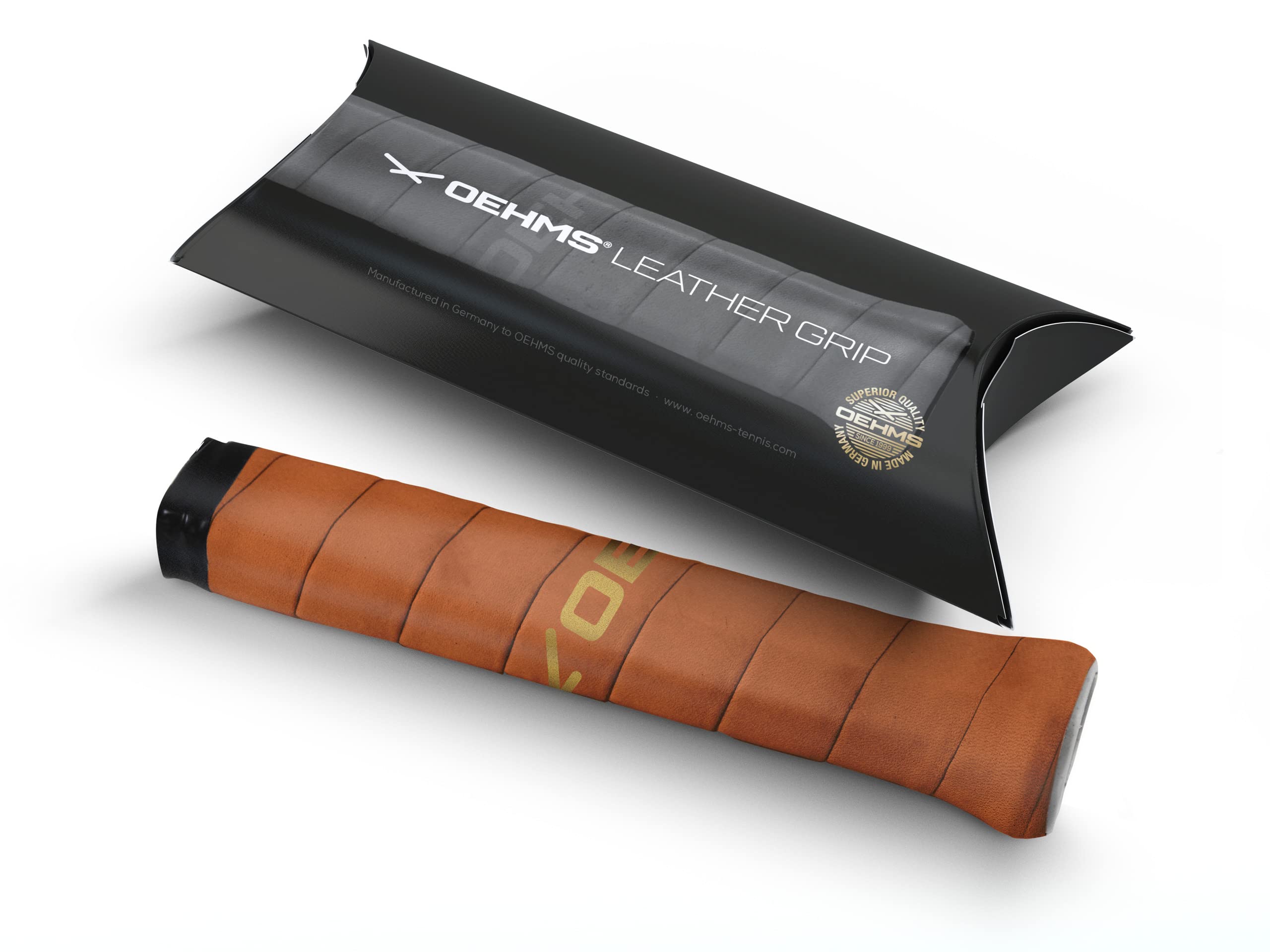 Amazon | OEHMS Pro レザーテニスグリップ ブラウン 交換用粘着